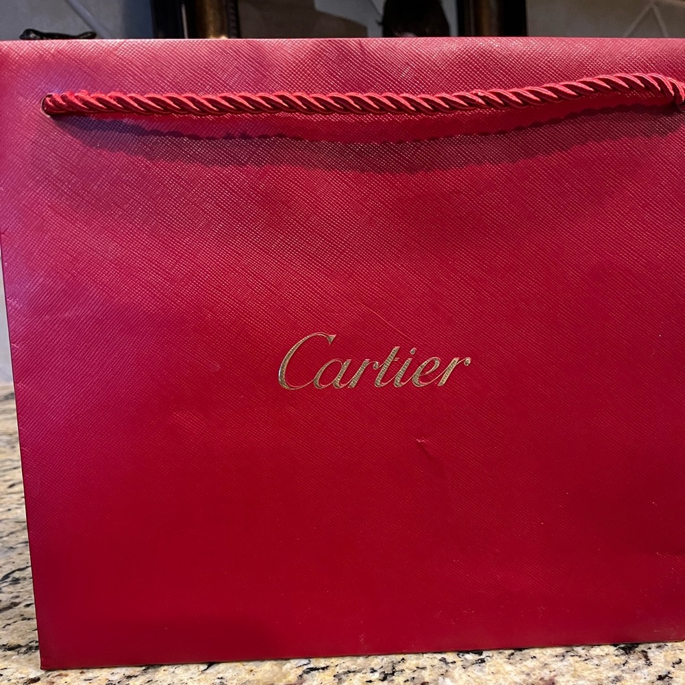 Cartier Crimson Women's thick paper bag with a purchase